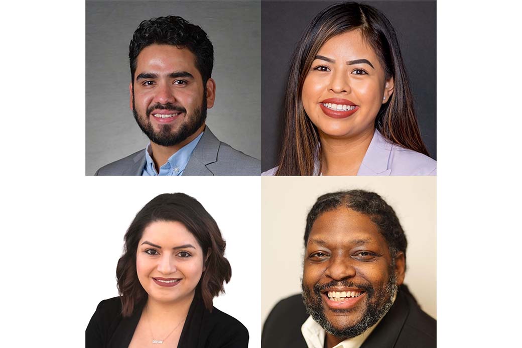 Pictured, clockwise from top left: Jorge Gonzalez, Itzel Velazquez, Sandra I. Carmona Jobe, and Mayo Johnson